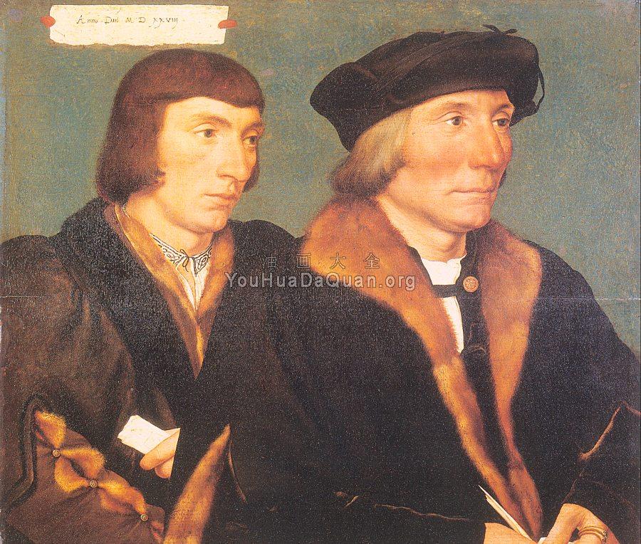 Double Portrait of Sir Thomas Godsalve and His Son John - 小汉斯·荷尔拜因